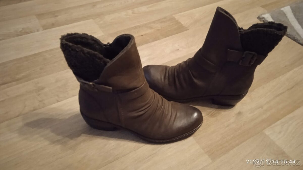 NOVÁ DÁMSKÁ KOTNÍKOVÁ OBUV RIEKER vel. 39 + KRÉM NA OBUV - 3