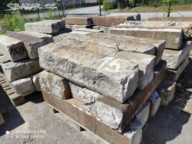 Staré kamenné obrubníky, obruby, žulové obrubníky, 150bm - 3