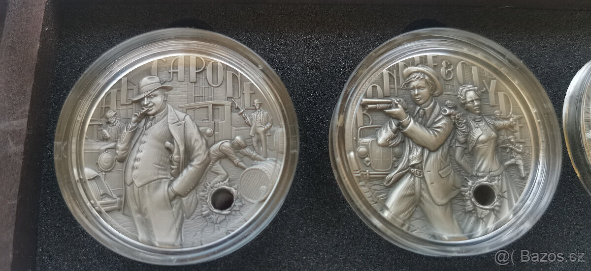 Kompletní sada Gangster - stříbrné mince. - 3