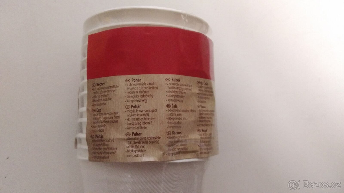 Eko kelímek z cukrové třtiny 260ml kompostovatelný - 3