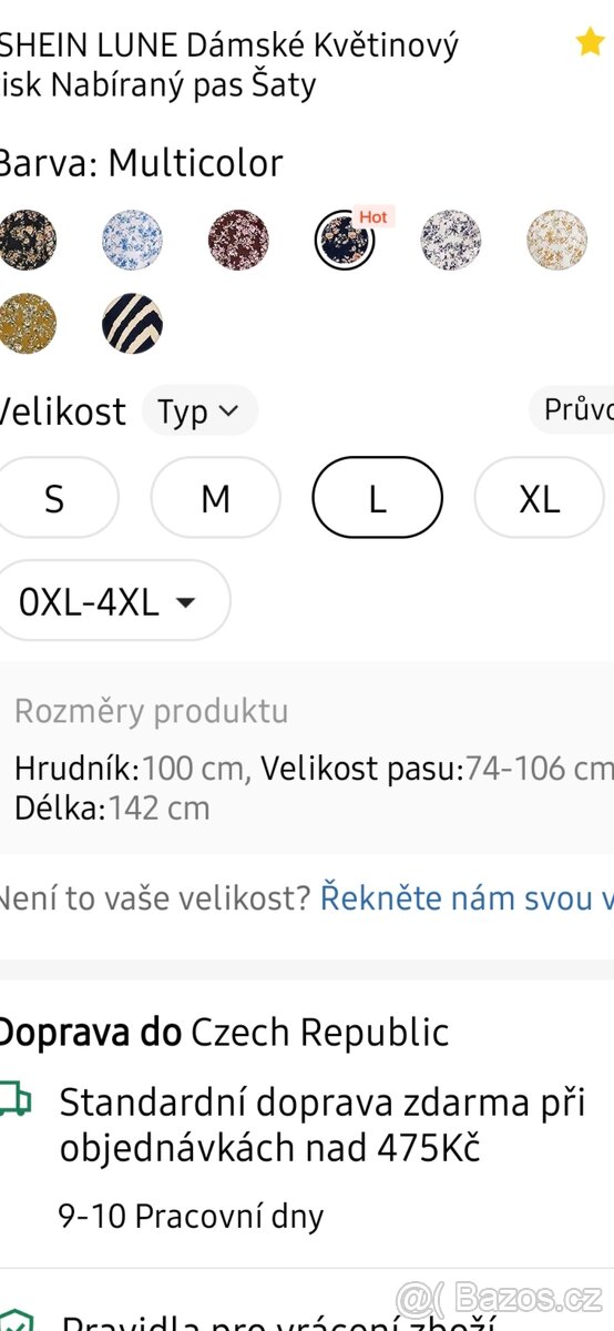 Dámské letní šaty vel. L - 3