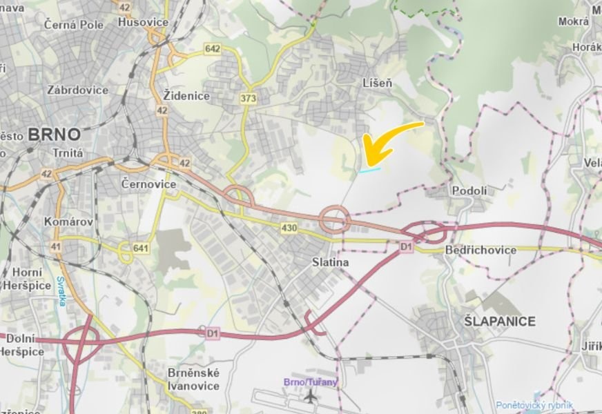 Prodej podílu 1/2 pole 2 144 m², Brno - 3