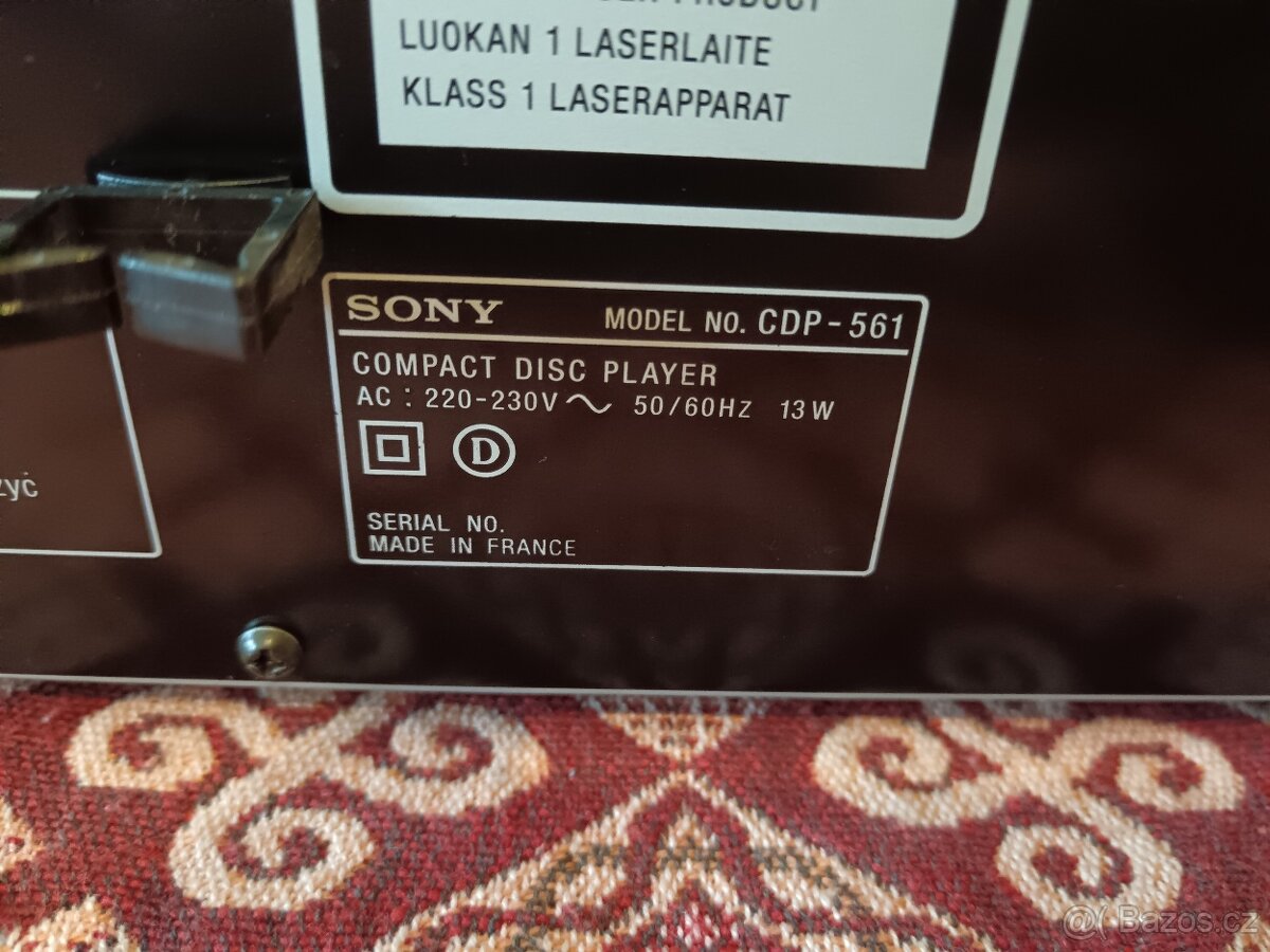 CD přehrávač SONY CDP-561 - 3