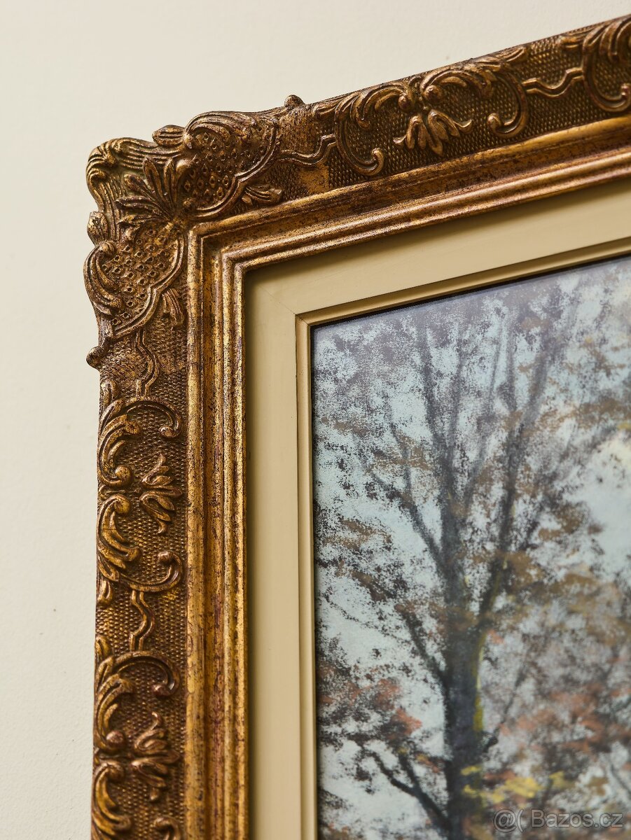 Cox Garstin (1892–1933), krajina, pastel pod sklem, 73 × 63 - 3