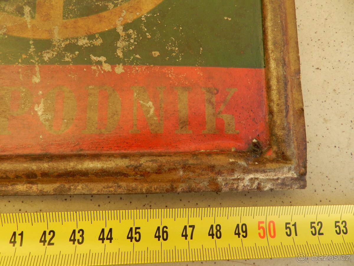 PLECHOVÁ CEDULE PRAZDROJ PLZEŇ 30 léta - ČSR - 3