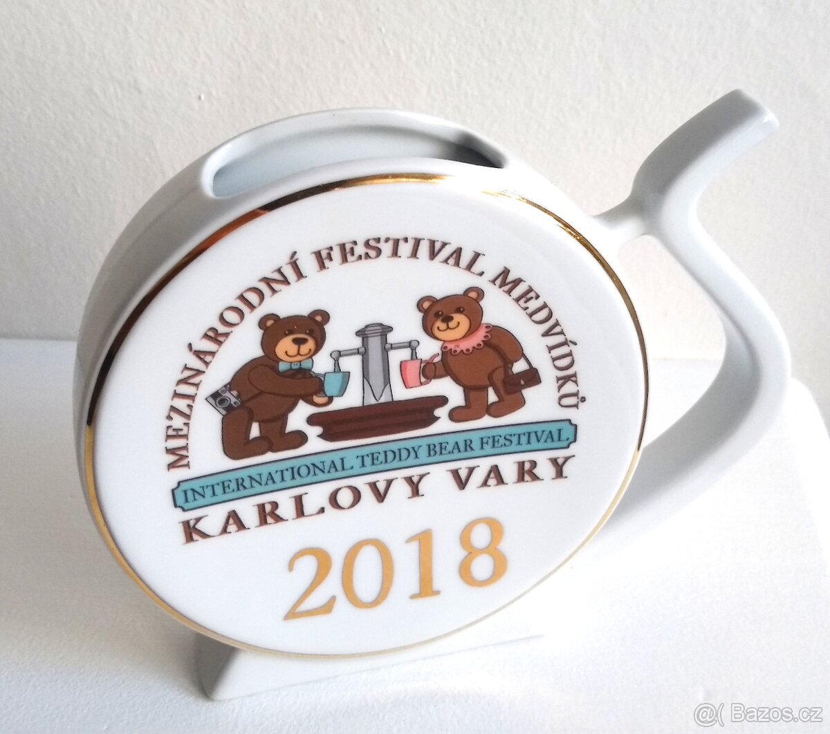 Originální porcelánové lázeňské pítko medvědi - 3