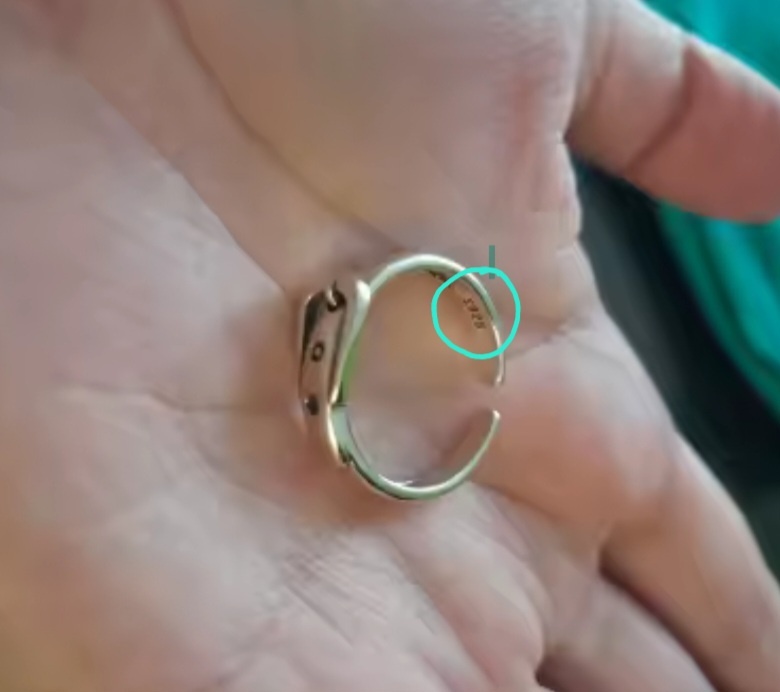 Nový dámský stříbrný prsten prstýnek 925 pásek opasek uni - 3