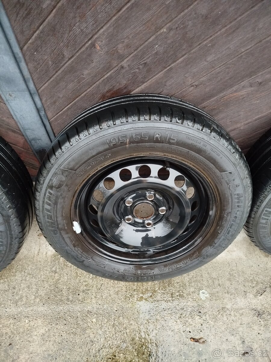 Plechové disky s letními pneu. 195/55/15 - 3