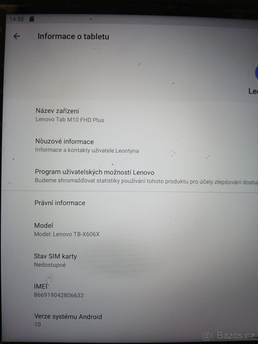 Lenovo Tab M10 FHD Plus (TB-X606X) - 3