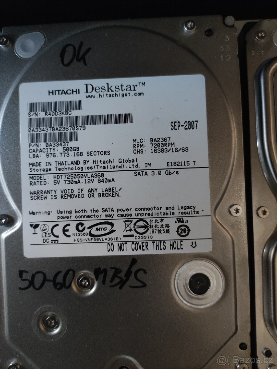 Hdd 3.5" 1tb 500gb 320gb SATA - 3