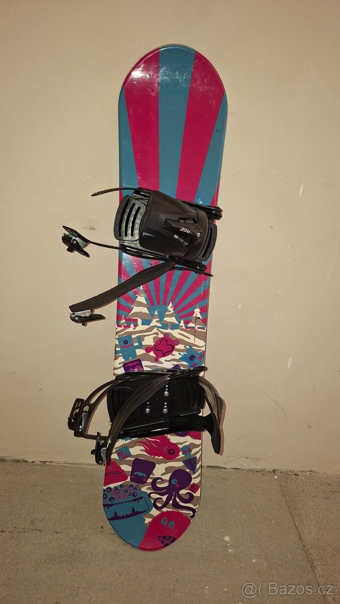 SET Dětský snowboard 110cm + Boty Gravity vel. 34/35 - 3