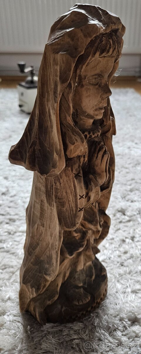 Vyřezávaná dřevěná soška 33 cm - 3