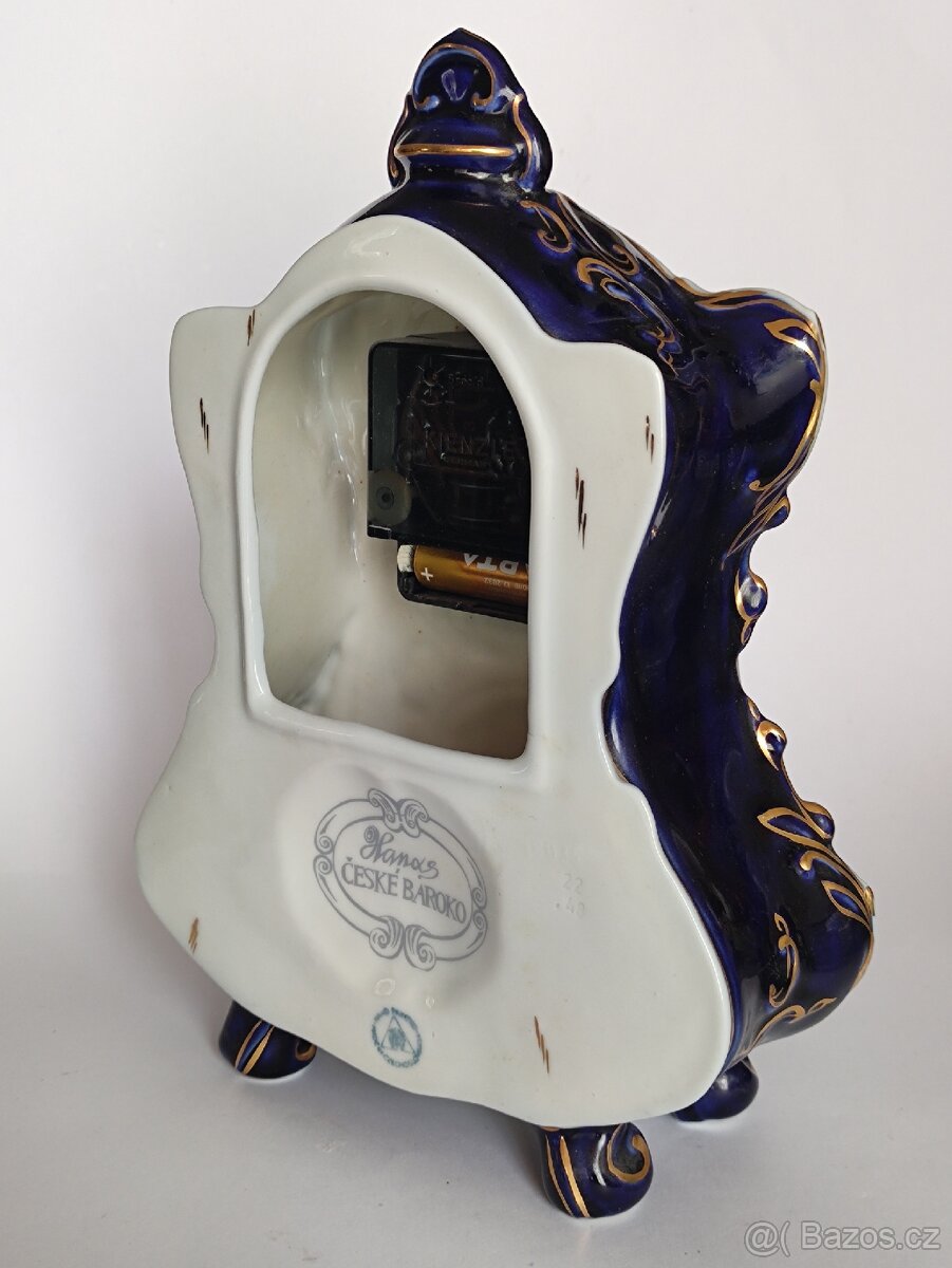 Hodiny Royal Dux, porcelán, starožitné, funkční, pošta 79.- - 3