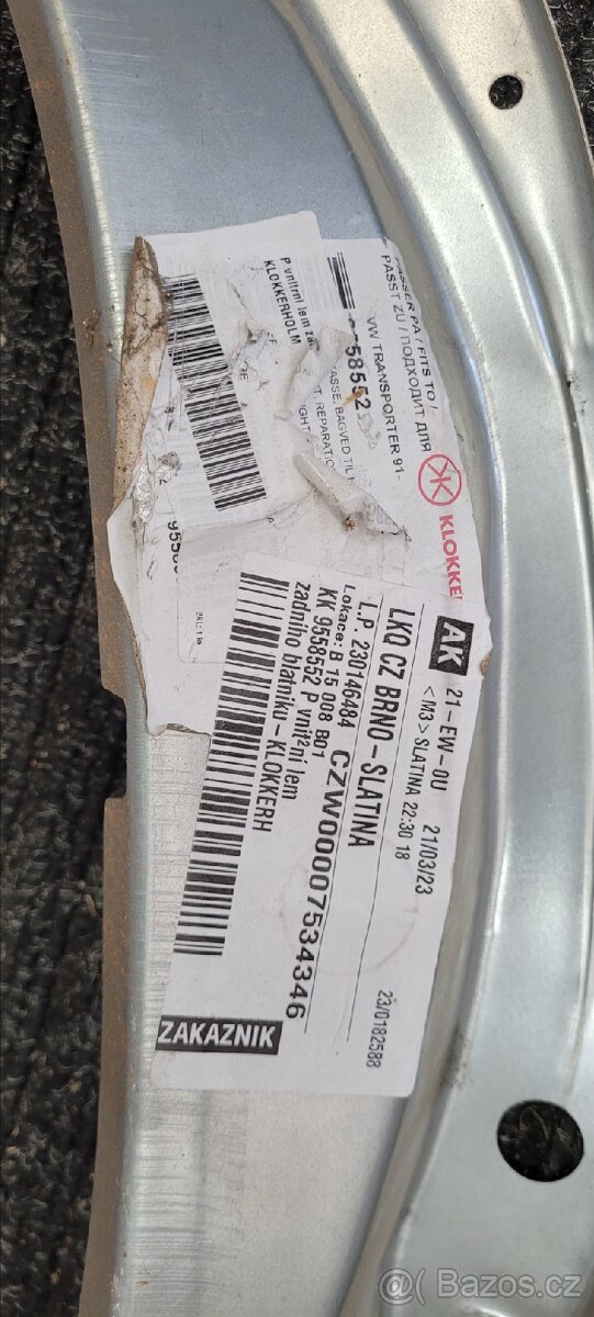 P vnitřní lem zadního blatníku VW T4 - 3