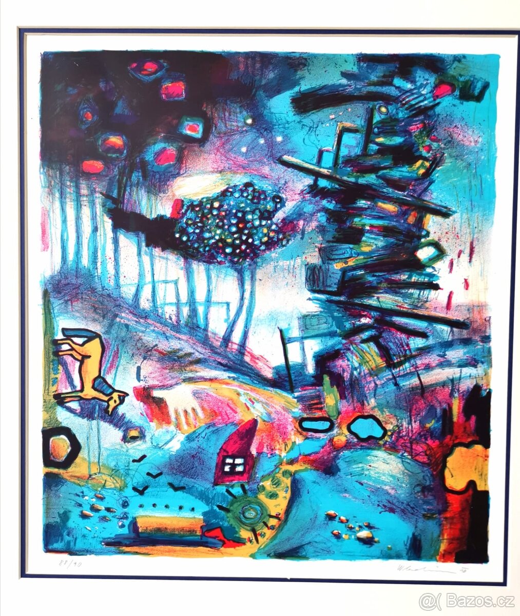 Obraz Vladimír Větrovský litografie - 3