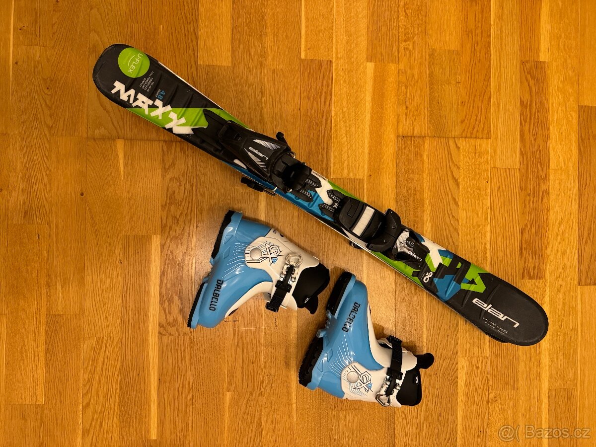 Dětské carvingové lyže Elan Maxx 90 + přeskáče Dallbelo CX - 3
