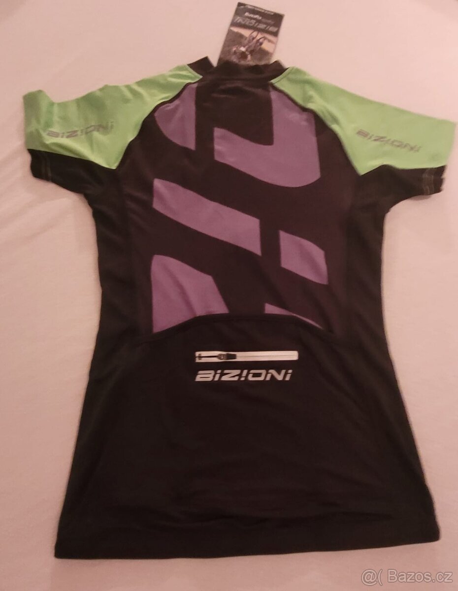 DÁMSKÝ CYKLISTICKÝ DRES ČERNO-ZELENÝ XS - 3