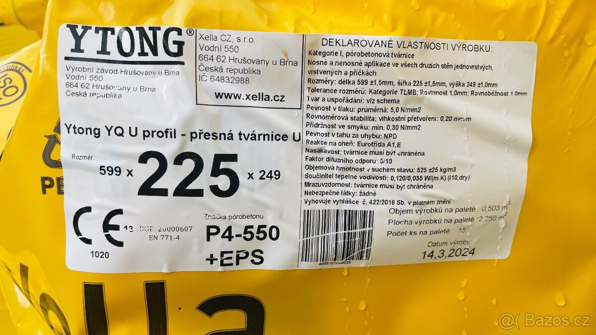 Ytong YQ U-profil 599x225x249 - 3