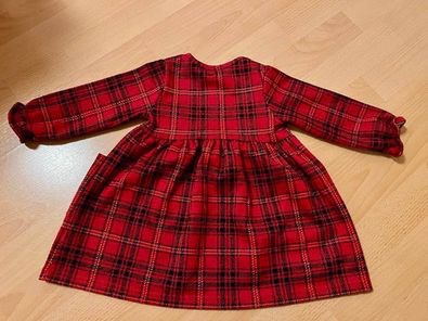 Vánoční červené kostkované šaty vel. 80 - 3