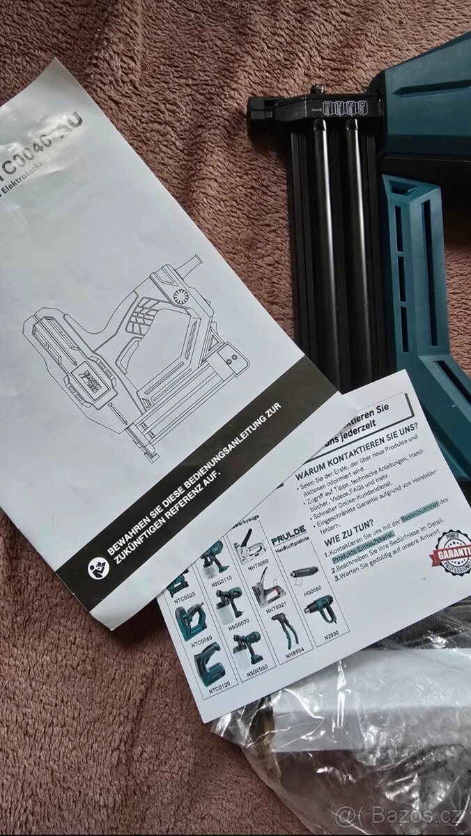 Nová elektrická hřebíkovačka, sponkovačka - 3