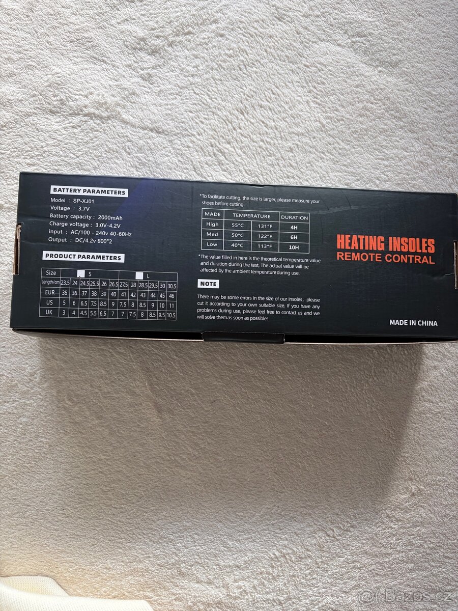 Elektrické vyhřívané vložky do bot - 3