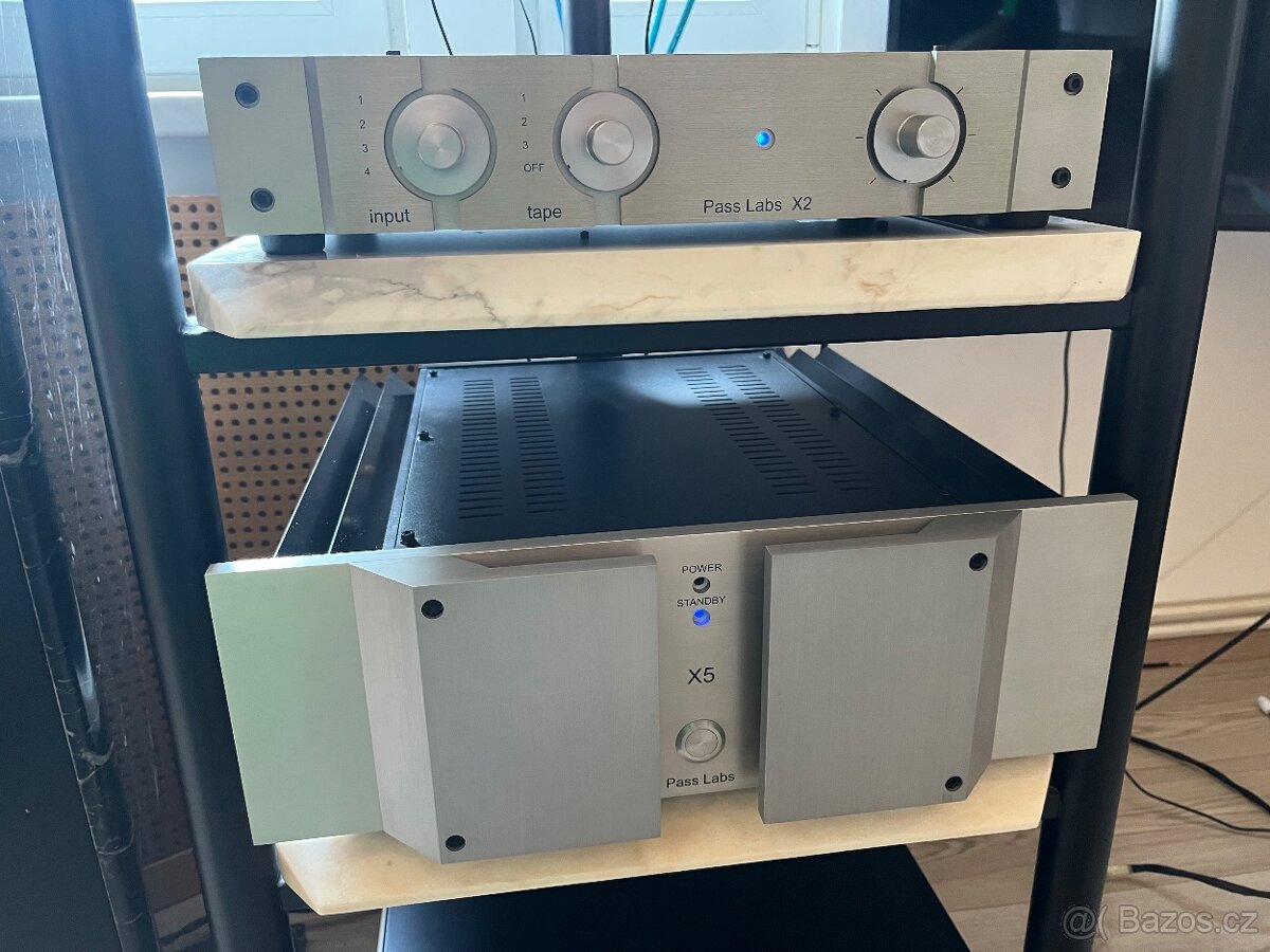 Předzesilovač Pass Labs X2+ koncový zesilovač x5 - 3