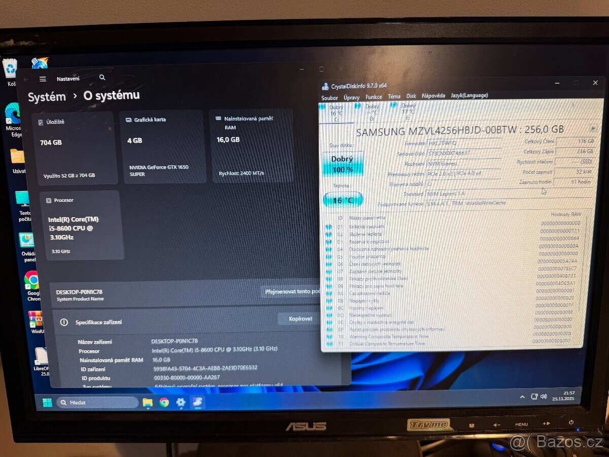Herní PC 5. i5-8600 16GB DDR4 NVMe 256GB +500GB GTX1650S 4G - 3