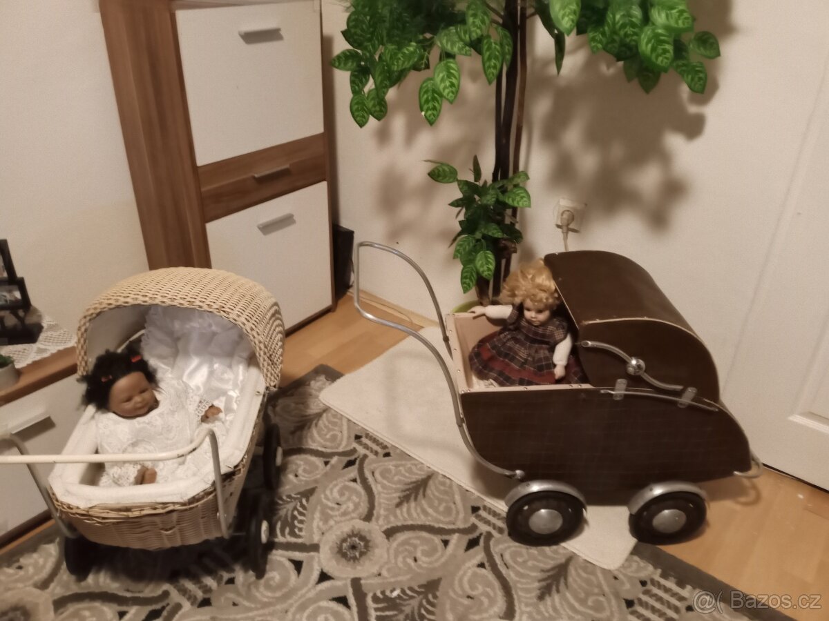 Proutěný dětský kočárek na panenku - 3