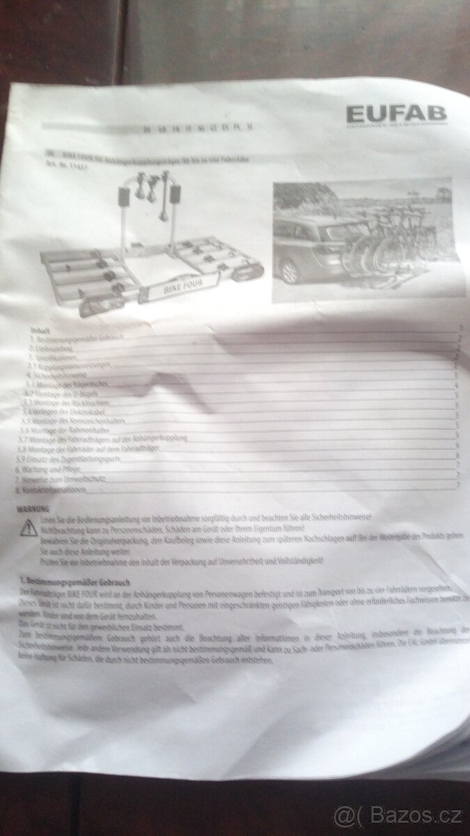 NOSIČ kol pro 4 KOLA 70kg - 3