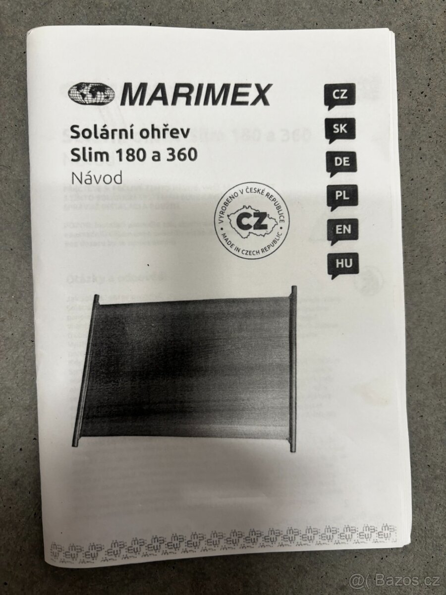 Marimex solární ohřev SLIM 360 - 3