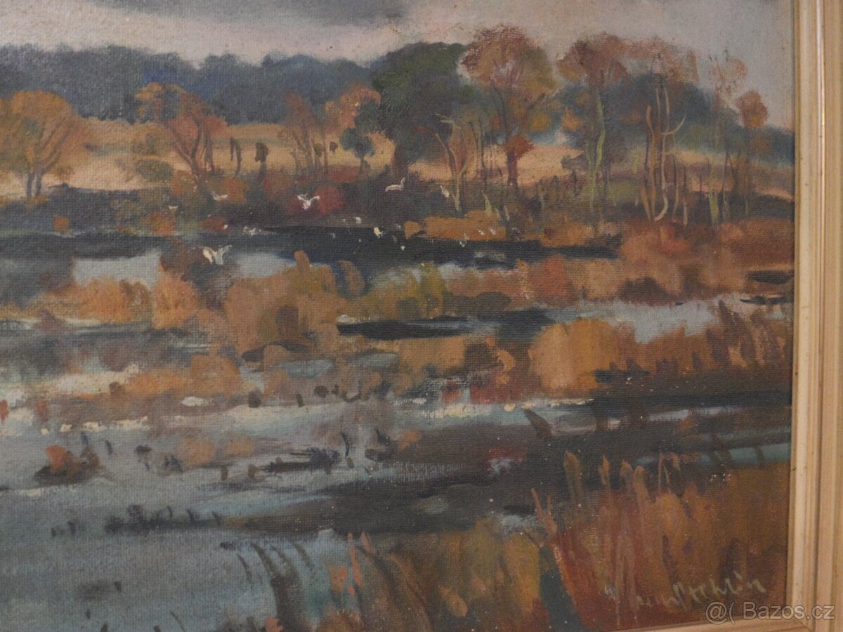 Obraz Rašeliniště sig. Karel Stehlík 1912- 1985 - 3