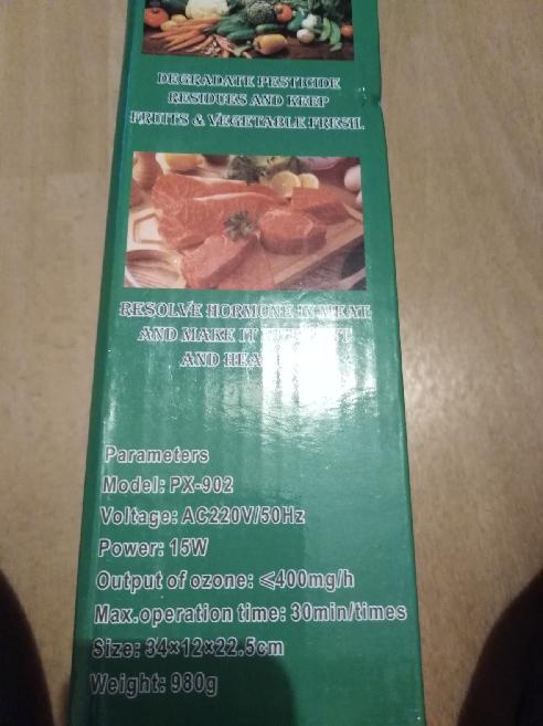 ozonový čistič vody, potravin, ovoce zeleniny, nepoužitý - 3