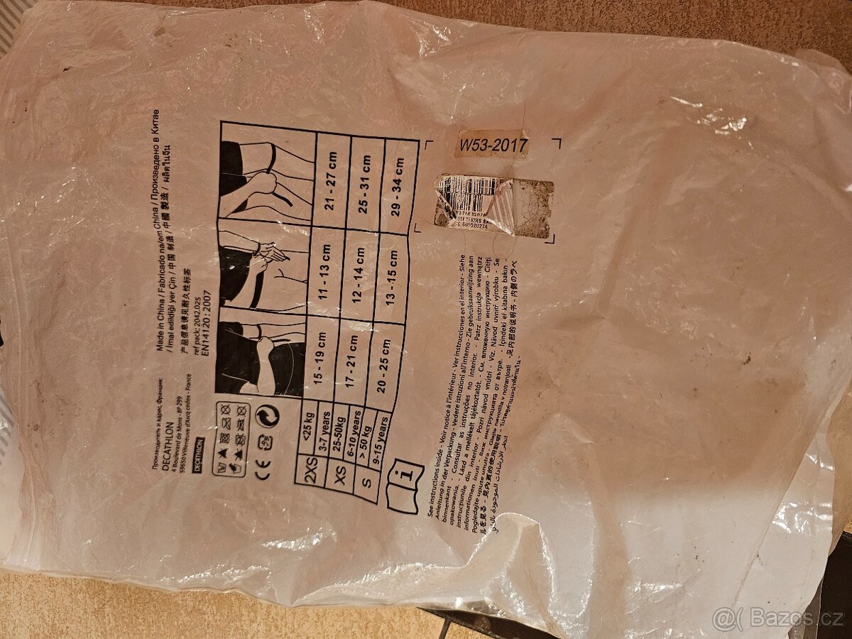 Sada 3 párů dětských chráničů Oxelo Play - modré - 3