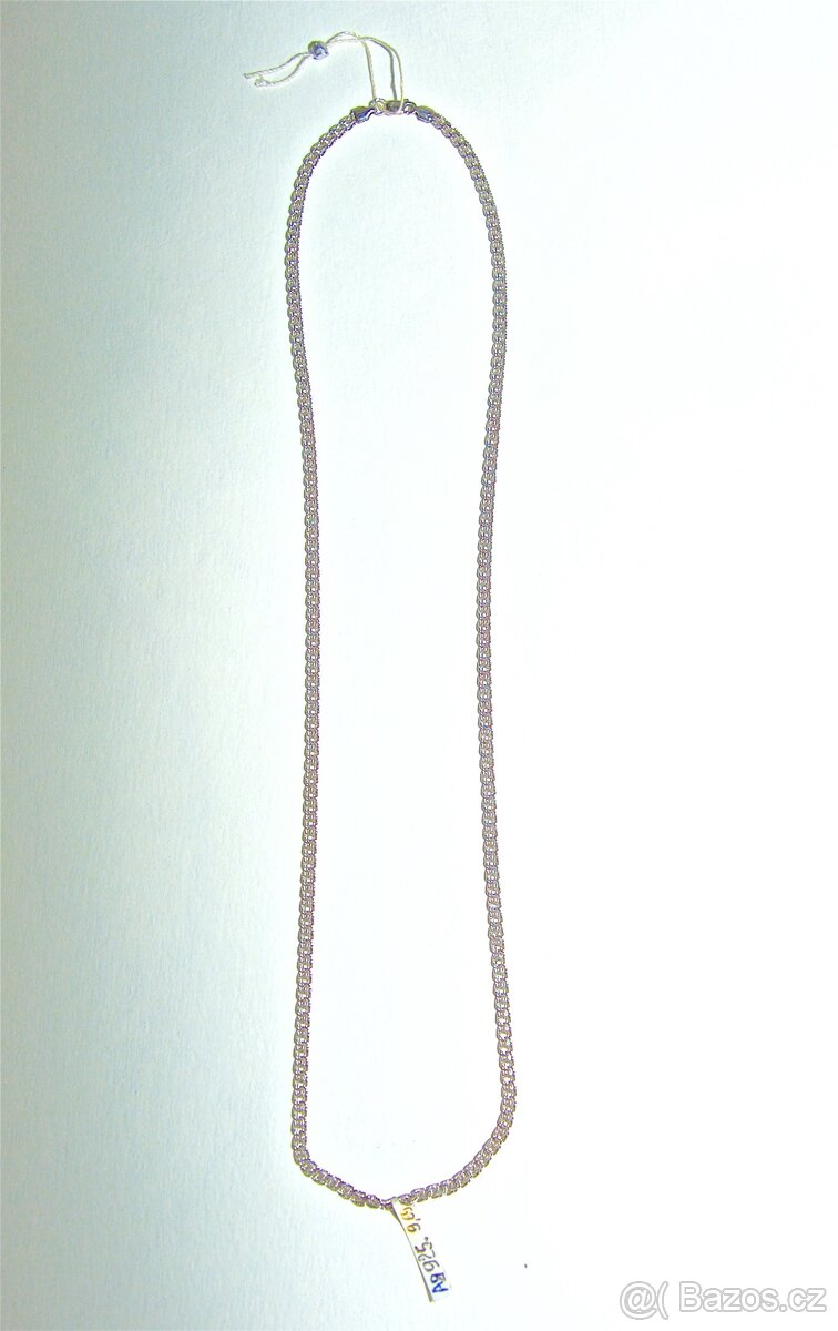 Stříbrný řetízek Bismark 60cm 9.69g ryzosti 925 - 3