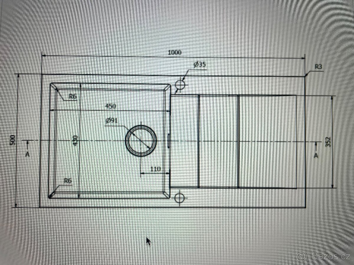 Prodám nový granitový dřez CASCADA 100 - 3