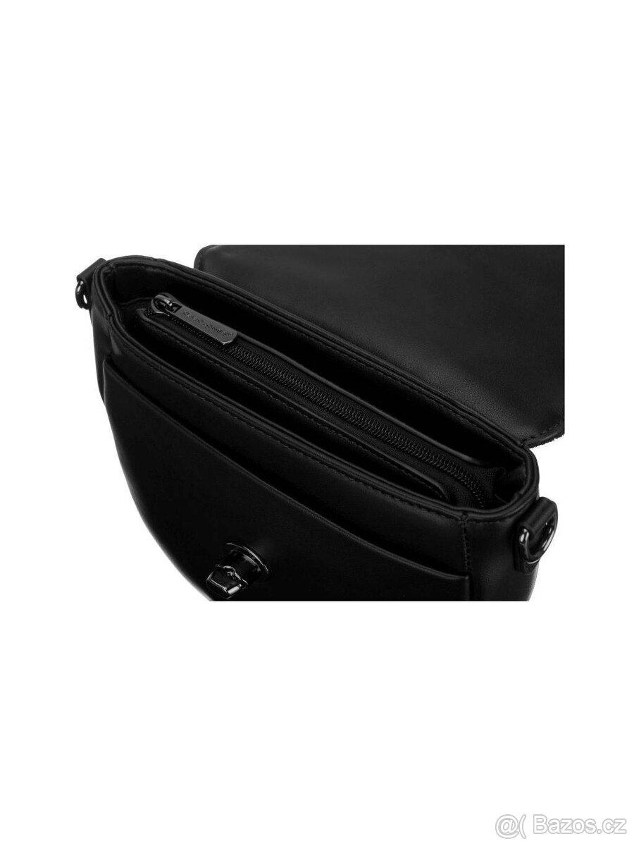 Černá kabelka s prošívanou klopou - 3