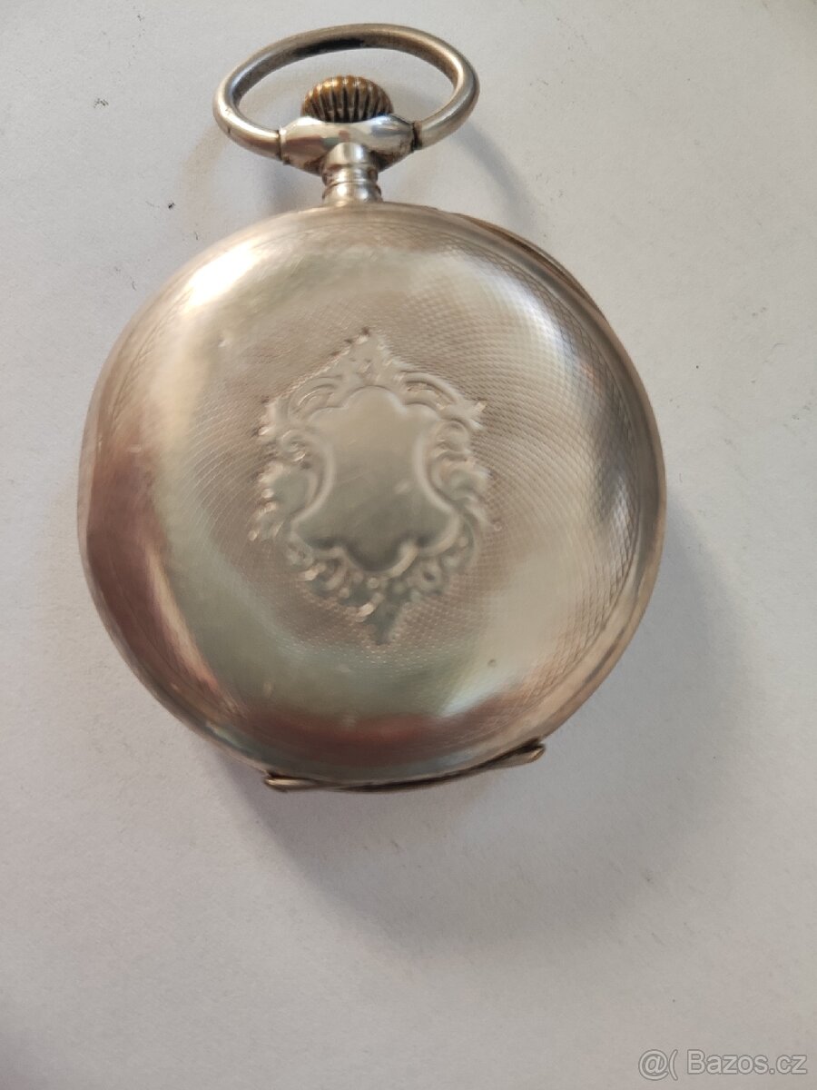 Stříbrné kapesní hodinky NELHEM-PAM top stav - 3