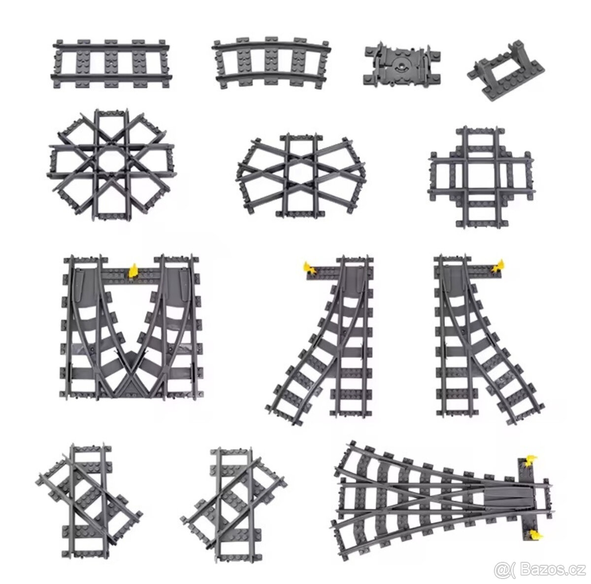 City koleje (náhrada) rovinky, zatáčky, vyhybky 110kusů - 3