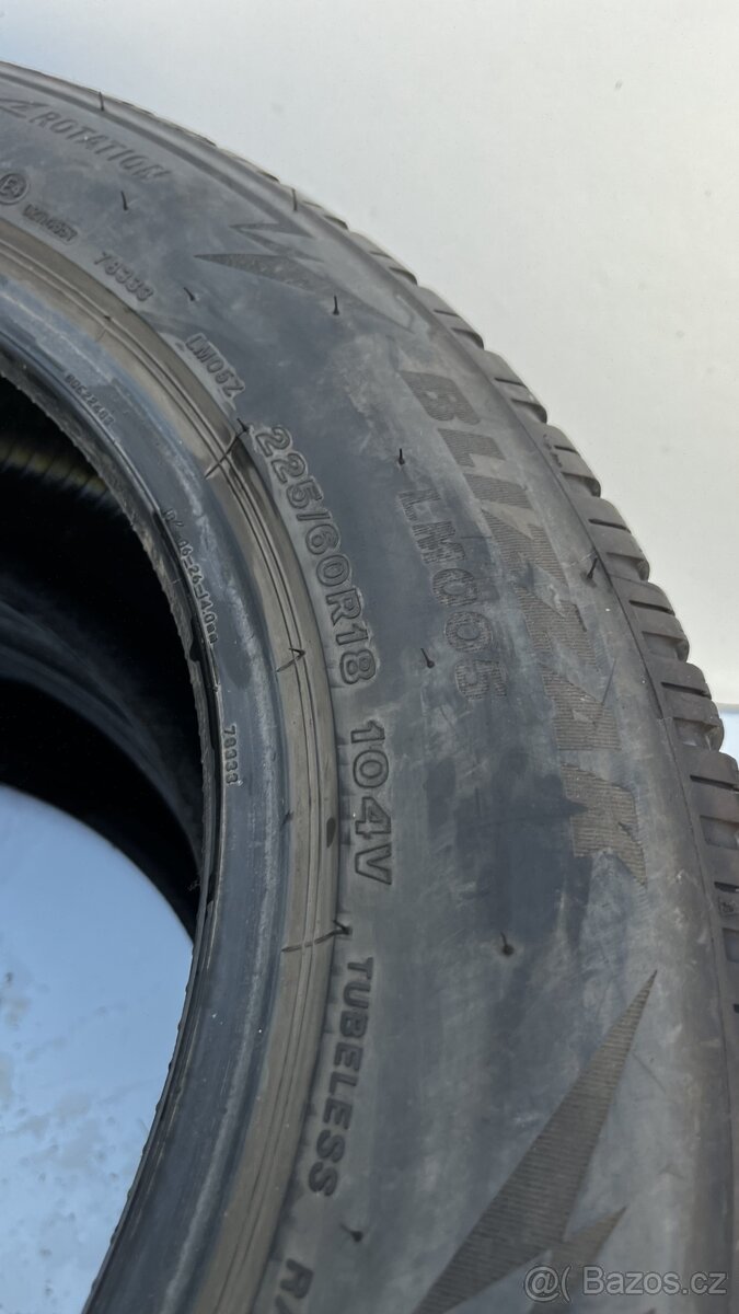 2x - zimní pneu - 225/60 R18 104V - BRIDGESTONE - 6mm - 3