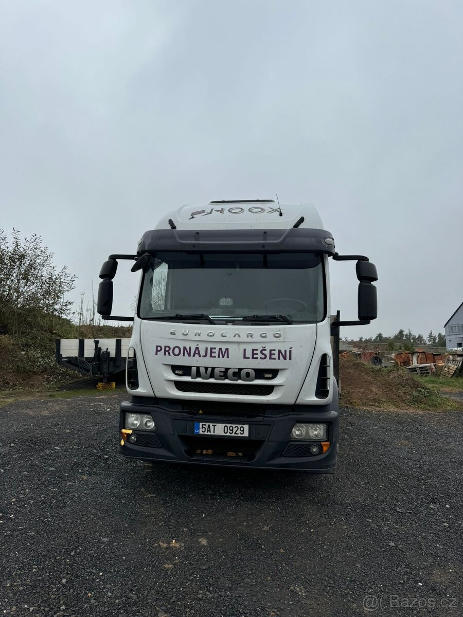 Iveco 120E25, bočnice, ruka, dvouosý valník - 3