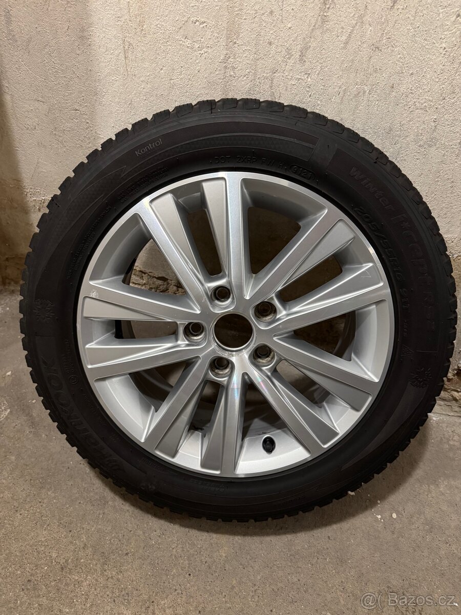 Alu kola VW 5x112 R16 s pneu Hankook zimní - 3
