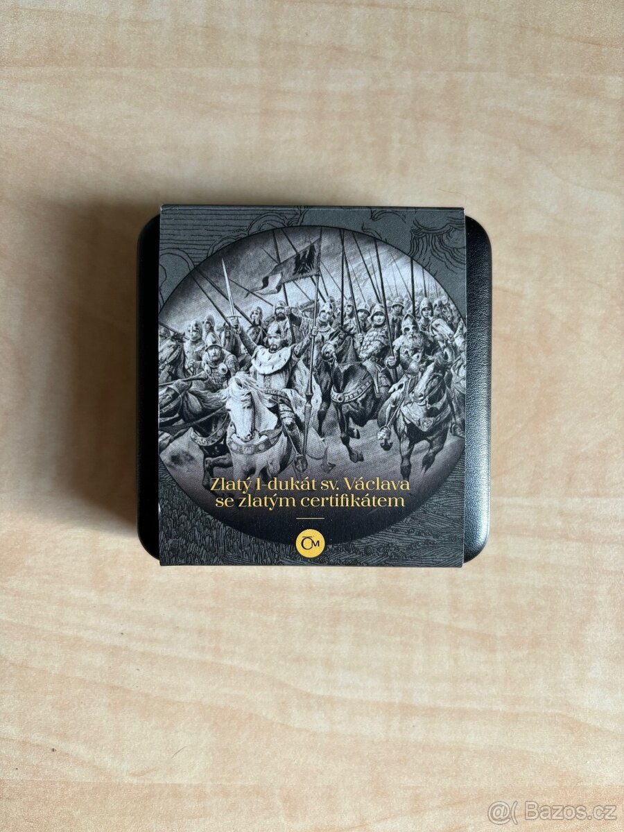 Zlatý 1-dukát sv. Václava se zlatým certifikátem 2021 PROOF - 3