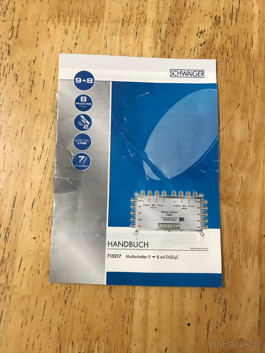Schwaiger SAT multipřepinač 9auf8. 715217 - 3