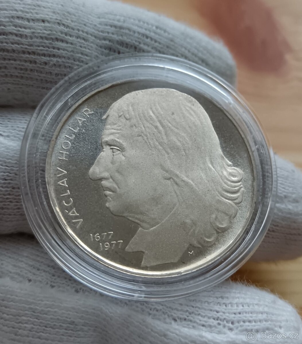 100kč 1977 Václav Hollar Proof provedení - 3