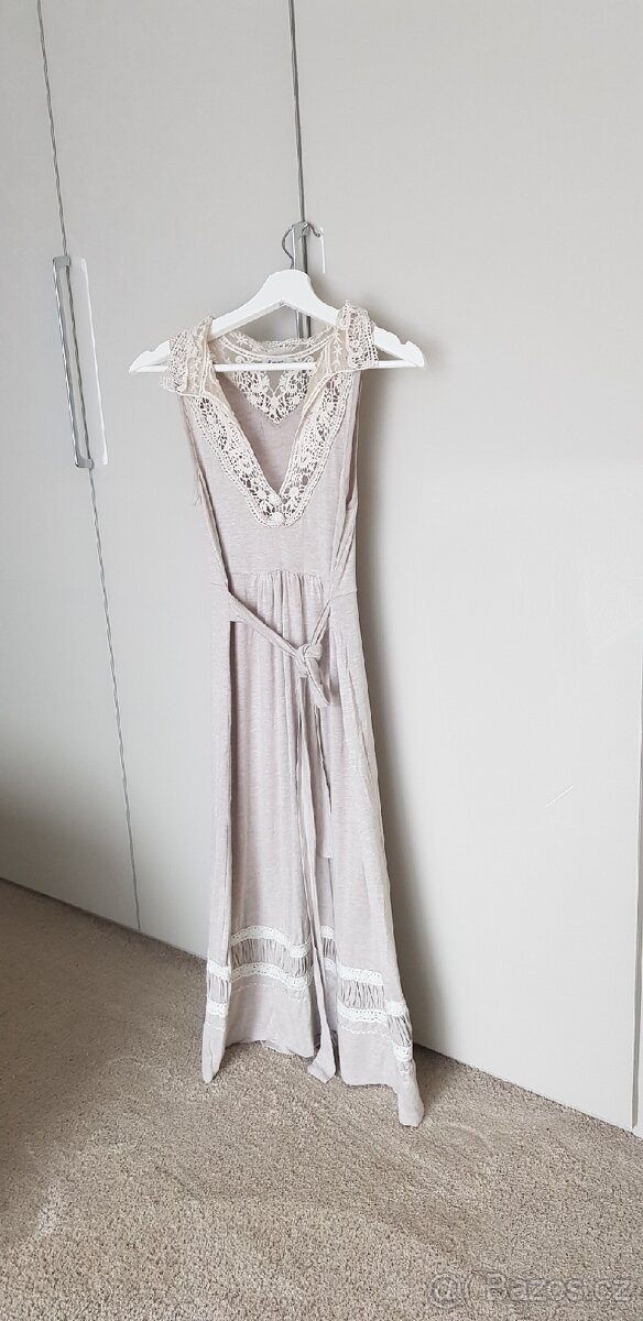 Bavlněné přirodní šaty vel.S - 3