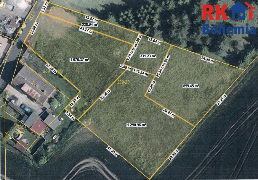 Prodej, stavební pozemek 1050 m2, Plazy - část Valy, Mladá B - 3
