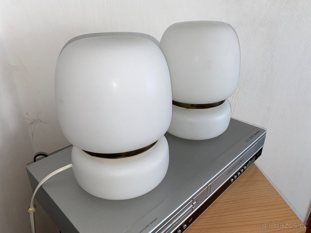 2 x retro lampička opálové sklo 70.léta - 3