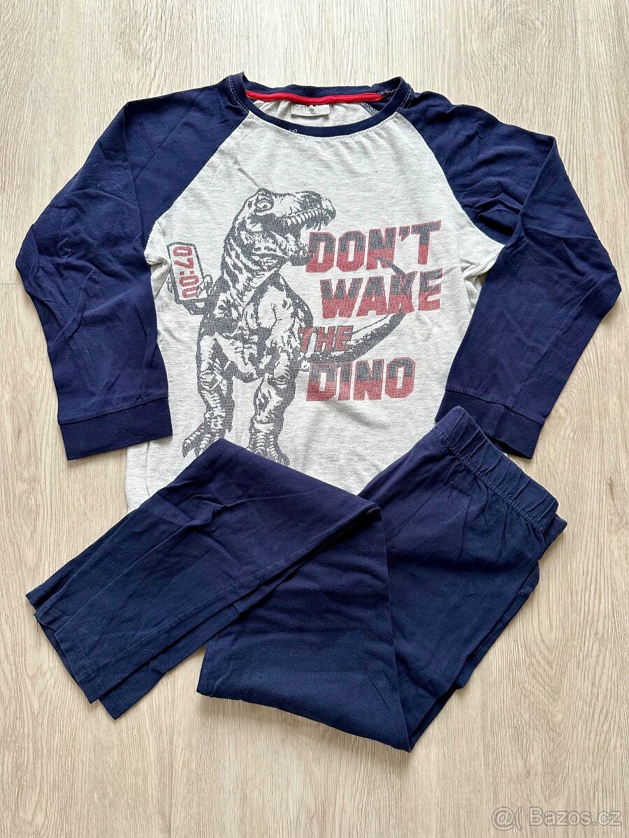 2x pyžamo DINO dlouhé 146/152 - 3