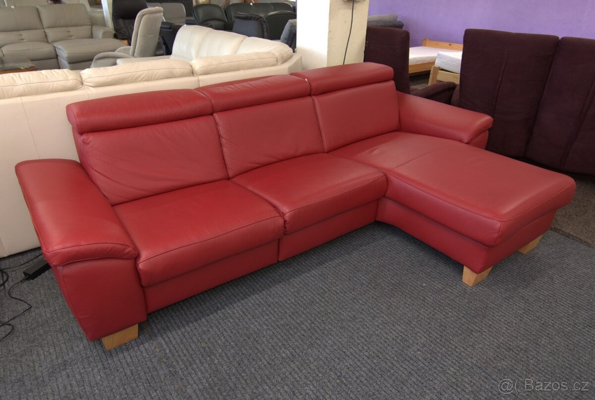 Sedací souprava rohová - kůže - 3