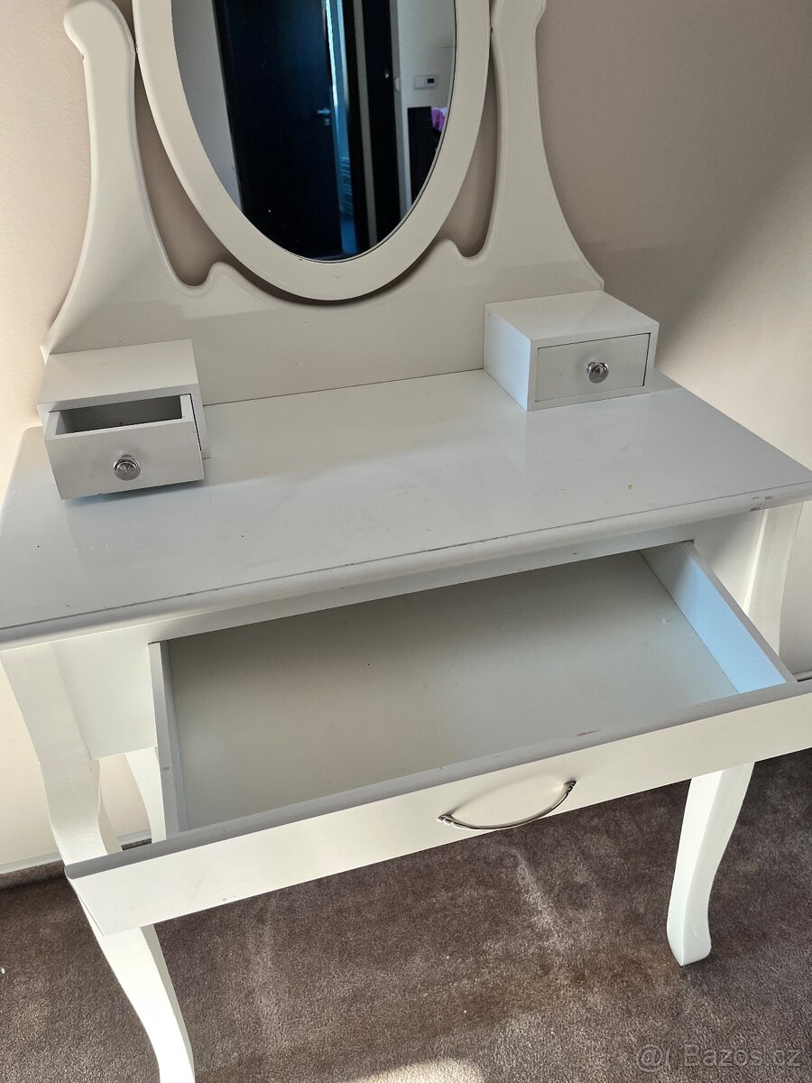 Toaletní stolek - bílý - 3